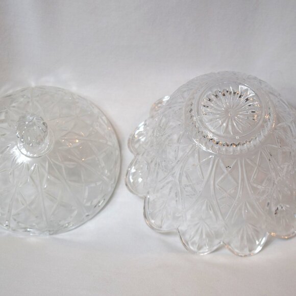 Vintage DePlomb Cut Glass Covered Candy Dish - Picture 3 of 3